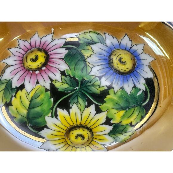 Noritake Japan Vintage Elegant Lusterware Hand Painted Florals Gold Accents - Picture 5 of 5